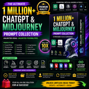 prompt 1 Million+ ChatGPT, Midjourney & AI Prompt Bundle