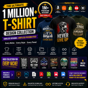tShirt 1 Million Plus Premium T-Shirt Design Collection